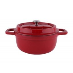 Oala Fier Turnat prin Presiune, 22 cm, 2.6 l, Rosu