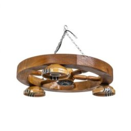Lustra Lemn Stil Vintage, cu 3 Castroane, Diametru 40 cm