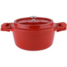 Oala din Ceramica cu Capac, 28 cm, 5 l, Rosu