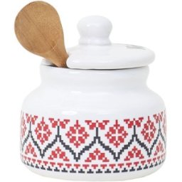 Bol si Lingurita pentru Miere, Model Romania, Inaltime 12 cm, 300 ml