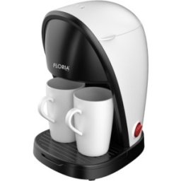 Aparat de Cafea, Capacitate 250 ml, Putere 450W, 2 Cesti Incluse, Cupa pentru Masurat, Alb