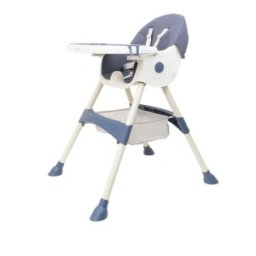 Scaun de Masa Copii, Maxim 50 kg, Pliabil, cu Balansoar, 5-72 Luni, Albastru