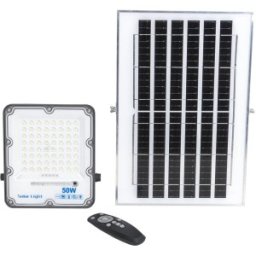 Proiector cu Panou Solar, 50 W, Gri, Z-tools