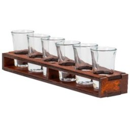 Suport Dreptunghiular cu 6 Pahare pentru Tuica, Zilan