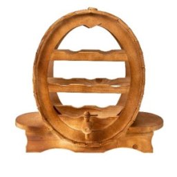 Suport pentru Sticle de Vin, 7 Sticle, din Lemn de Brad, Inaltime 50 cm, Zilan