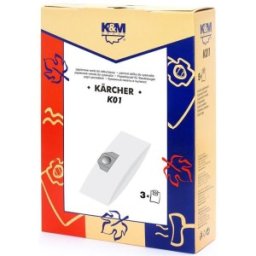 Set 2 x 3 Saci Aspirator Karcher 2201, K&M, Hartie