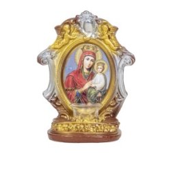 Set 2 x Candela Ipsos, Maica Domnului si Pruncul cu Doi Ingeri, Dimensiune 13 x 12 x 24 cm