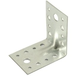 Set 9 x Coltar din Metal Perforat, 70 x 70 x 55 mm, Argintiu