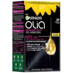 Vopsea de Par Permanenta fara Amoniac Garnier Olia 2P Platinum Black, 174 ml