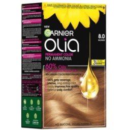 Vopsea de Par Permanenta fara Amoniac Garnier Olia 8.0 Blonde, 174 ml