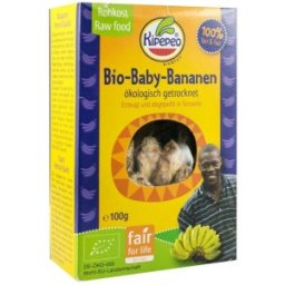 Banane Baby Bio si Fairtrade, Bucati Uscate, 100 g, Kipepeo