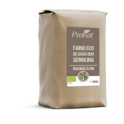 Faina Bio de Grau Dur Semolina Macinata Fin, 1 kg, Pronat