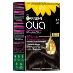 Set 2 x Vopsea de Par Permanenta fara Amoniac Garnier Olia 3.0 Saten Inchis, 112 ml