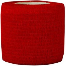 Bandaj Coeziv Autoadeziv, 5.0 cm x 4.5 m, Rosu, Prima, 1 Rola