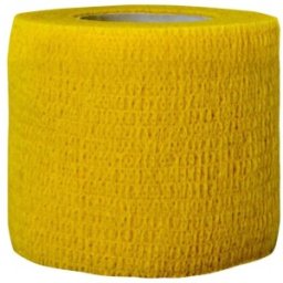Bandaj Coeziv Autoadeziv, 5.0 cm x 4.5 m, Galben, Prima, 1 Rola