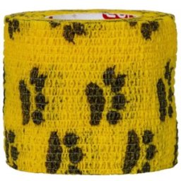 Bandaj Coeziv Autoadeziv, 5 cm x 5 m, Galben cu Labute, Prima