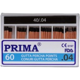 Conuri Gutta Percha ISO 40, Negru, Marimea 4, pentru Obturare Canale Radiculare, 60 Bucati