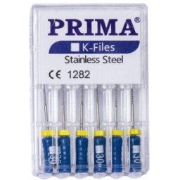 Ace Endodontice Kerr K-Files, Nr. 30 Albastre, 25 mm, pentru Canal Radicular, Prima, 6 Bucati