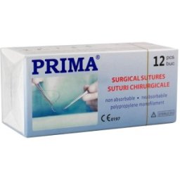 Sutura Neresorbabila din Polipropilena, USP 5/0, 75 cm, Ac Rotund 1/2 20 mm, pentru Tesuturi Delicate, Prima