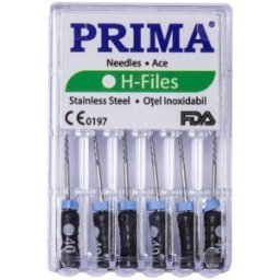 Ace Endodontice Headstrom H-Files, Marimea 40 Negre, 25 mm, pentru Canal Radicular, Prima, 6 Bucati