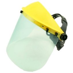 Masca de Protectie Faciala cu Vizor Transparent, Din Plastic, Galbena, 20x 40 cm
