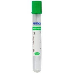 Vacutainer Litiu Heparina Prima, Capac Verde, 6 ml, 100 Bucati