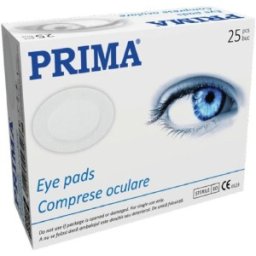 Comprese Sterile Oculare, 56 mm x 70 mm, Anatomice si Absorbante, Prima, 25 Bucati