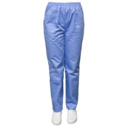 Pantaloni Medicali Unisex Sava Premium, Elastic In Talie, 2 Buzunare, Bleu, XL