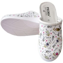 Saboti Medicali din Piele Naturala, Prima, Design Pediatric cu Desene Copii, Marimea 40