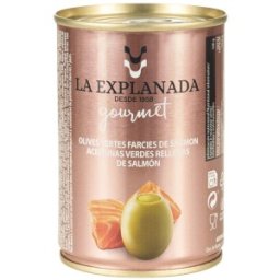 Masline Verzi Umplute cu Somon, Manzanilla, 280 g