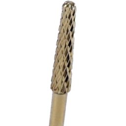 Set 2 x Capete de Freza Unghii Aurita din Carbid, 3.1 x 14 mm, Forma Conica, Granulatie Medie, pentru Indepartare Gel si Acril