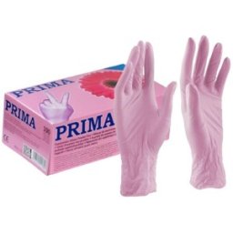 Set 2 x 100 Manusi Examinare din Nitril, Prima, Nepudrate, Roz, Marimea L