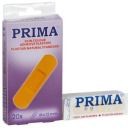 Set 5 x 20 Plasturi Medicali Standard, 19 mm x 72 mm, Culoarea Pielii, Prima