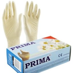 Set 2 x 100 Manusi Examinare Prima din Latex, Pudrate, Marimea S