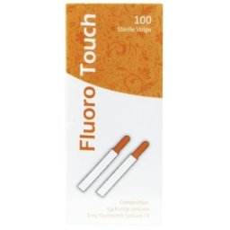 Set 2 x 100 Test Fluoro-Touch cu Fluoresceina pentru Depistarea Defectelor Epiteliului Corneean, Steril