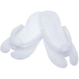 Set 2 x Papuci din Polistiren Expandat, Unica Folosinta, Albi, Interdeget, 25 Perechi