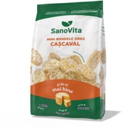Mini-rondele din Orez cu Cascaval, Sanovita, 65 g