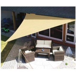Prelata Umbrire UV, Triunghiulara, 5 x 5 x 5 m, Crem, pentru Terasa