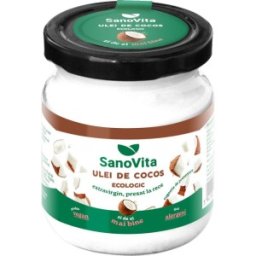 Ulei de Cocos Extravirgin Ecologic, Presat la Rece, Sanovita, 200 ml