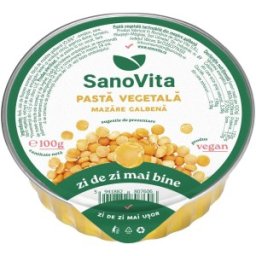 Pasta Vegetala din Mazare Galbena, Sanovita, 100 g