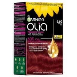 Vopsea Permanenta fara Amoniac, 6.60 Rosu Intens, Garnier Olia, 112 ml
