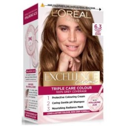 Vopsea Permanenta cu Amoniac, 6.3 Blond Inchis, L'Oreal Paris Excellence Creme