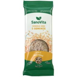 Set 4 x Rondele din Orez cu 5 Seminte, Sanovita, 56 g