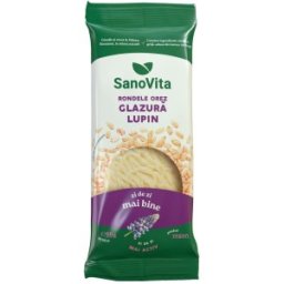 Set 3 x Rondele din Orez cu Glazura de Lupin, Sanovita, 66 g