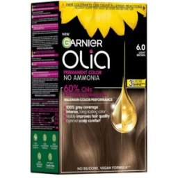 Set 2 x Vopsea Permanenta fara Amoniac, 6.0 Saten Deschis, Garnier Olia, 112 ml