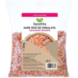 Set 2 x Sare Roz de Himalaya Grunjoasa, Neiodata, Sanovita, 500 g