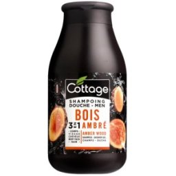 Set 2 x Gel de Dus pentru Barbati, 3 in 1 Amber Wood, 250 ml, Cottage