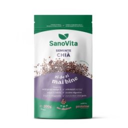 Set 2 x Seminte de Chia, Sanovita Zipper, 200 g