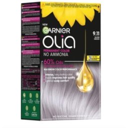 Set 2 x Vopsea Permanenta fara Amoniac, 9.11 Argintiu Cenusiu, Garnier Olia, 112 ml