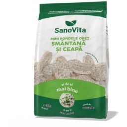 Set 2 x Mini-rondele din Orez cu Smantana si Ceapa, Sanovita, 65 g